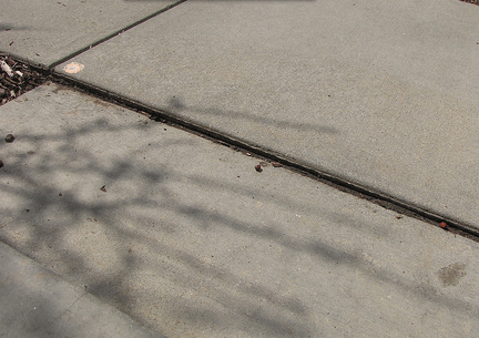 Typical concrete sidewalk repair