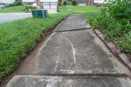 Sidewalk Before - A1 Concrete Leveling